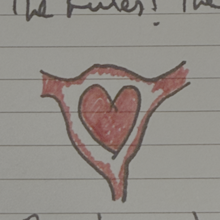 a doodle of a heart