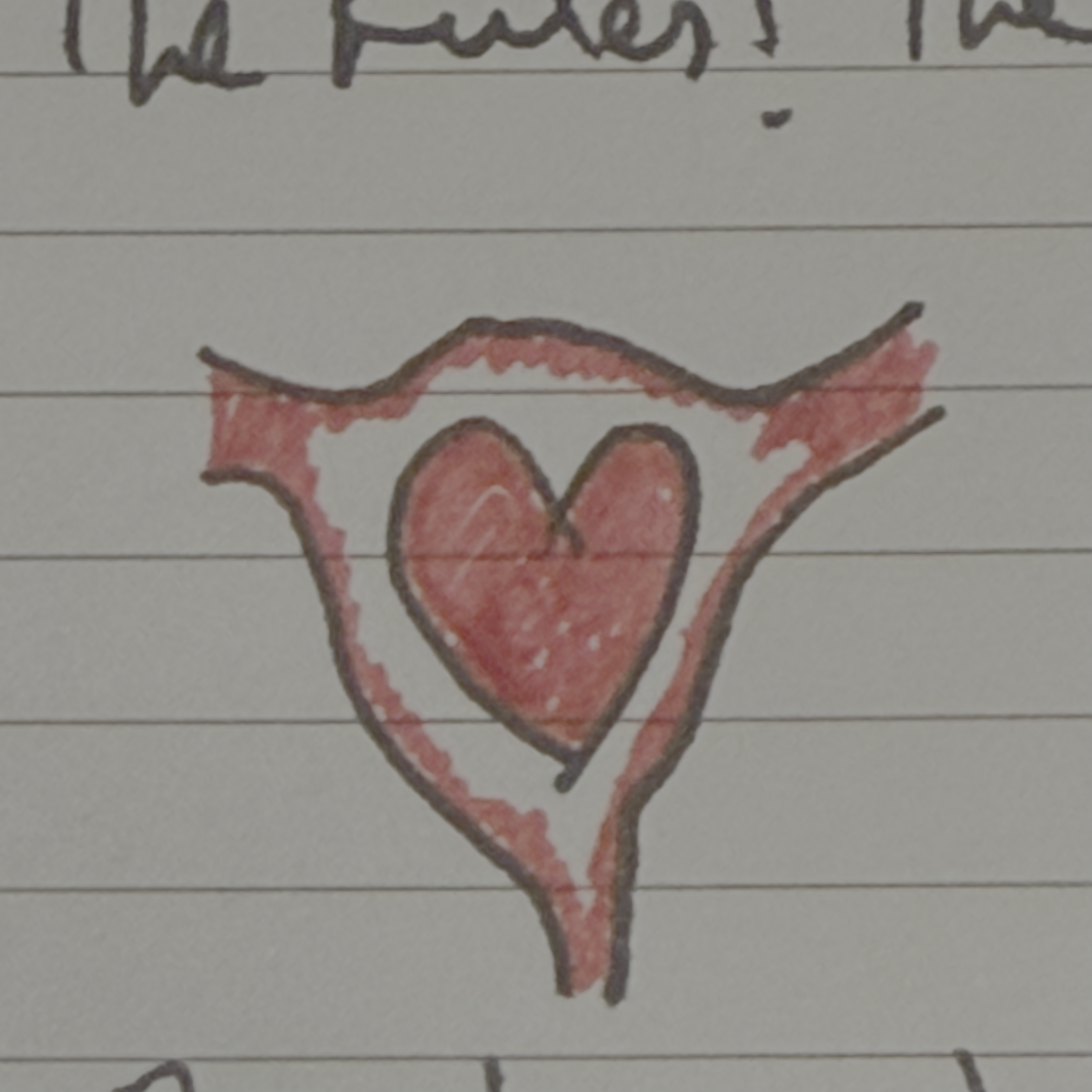 a doodle of a heart